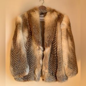 Wilson’s Authentic Red Fox Fur Jacket Classic Cut Soft Full Skin Warm Soft M/L